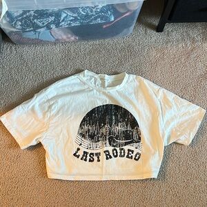 Last rodeo cropped t shirt